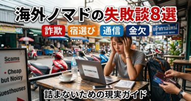 海外ノマドの失敗談8選｜詐欺・宿選び・通信・金欠で詰まないための現実ガイド